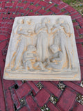 Cement Relief Garden Art Piece