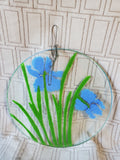 Fused Glass Iris Suncatcher