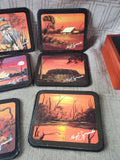 Set of 6 Hugh Symonds Collection Coasters with Storage Box