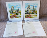 Pair of Signed "Notre Dame de Paris" Seriolithographs by Daniele Cambier