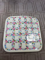 (C) 1992 Hill Design Inc. Ceramic "Double Wedding Ring" Tile