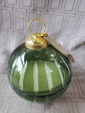 Apothercary Guild Green Glass Ornament Candle UNUSED