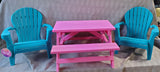 Doll Chair and Picnic Table Lot