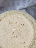 Signed Speckled Glazed Pottery Bowl