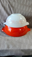 2 Piece Vintage Pyrex "Friendship" Cinderella Nesting Mixing Bowl Set