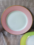 Set of 4 Williams-Sonoma Multi-Colored Pastel Dinner Plates