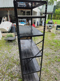6-Tier Black Metal Garage Shelving Unit