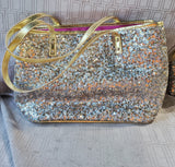 Nine West Sequined Shoulder Bag with Wristlet
