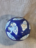 Blue and White Asian Inspired Cloud Ceramic Orb