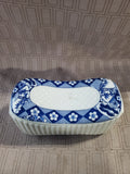 Asian Inspired Blue and White Geisha Pillow