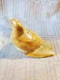Signed Carved Stone Bird Paperweight