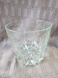 Heavy Etched Clear Glass Champagne Bucket
