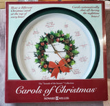 Howard Miller The Sounds of the Season "Carols of Christmas" Wall Clock WORKS