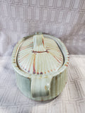 Oblong Glazed Pottery Covered Dish