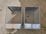 Two Galvanized Storage Baskets