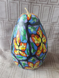 Multi-Colored Egg Shaped Candle