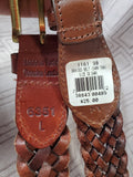 Pair of Woven Leather Belts—Women's Size Large/Size 38