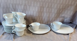 22 Piece Esther M. Miller Seashell Luncheon Plate and Teacup Set