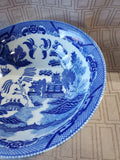 Asian Inspired Blue and White Serving Bowl