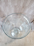 Etched Clear Glass Pedestal Trifle Dish