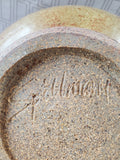 Signed Brown Glazed Pottery Bowl