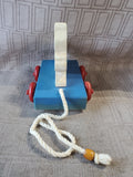 Primitive Wooden Bunny Pull Toy