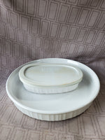 Pair of Corning Ware French White Dishes