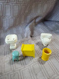 Vintage Strombecker True Scale Play Furniture Bathroom Set Model No. 74-200 (A)