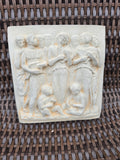 Cement Relief Garden Art Piece
