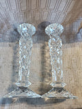 Pair of Towle Crystal Tapered Candlesticks