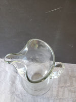 Etched Clear Glass Pitcher
