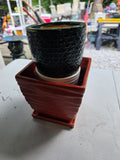Trio of Glazed Planters