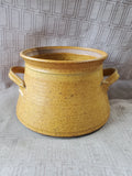 Signed Glazed Pottery Double Handle Planter