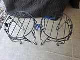 Two Black Metal Plant Stands