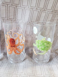 Set of 4 Pier 1 Sea Creature Acrylic Tumblers