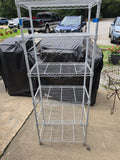 6-Tier White Wire Shelving Unit