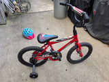 Huffy Rock-It 16 Children's Bicycle w/Training Wheels + Helmet