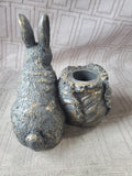 Resin Rabbit Tapered Candle Holder