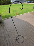 Black Wraught Iron Hanging Planter Stand