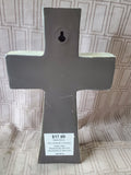 Resin Inspirational Quote Cross