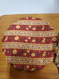 20 Piece Reversible Red and Yellow Floral Quilted Placemat and Fabric Napkin Set