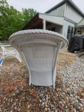 Lloyd Loom White Wicker Chair Pair