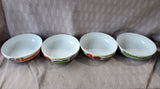 5 Piece Crate & Barrel Jane Dixon Vegetable Motif Salad Serving Bowl and Salad Bowl Set