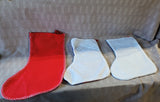 (A) Lot of 3 Christmas Stockings