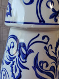 Mikasa Home Accents Ceramic Blue and White Floral Christmas Tree Figurine