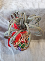 Woven Wood Pineapple with Ornaments Decor