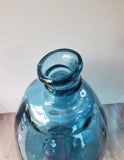Blue Glass Balloon Shaped Floor Vase (A)