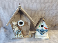 Pair of Wooden Birdhouses AS IS—READ DESCRIPTION CAREFULLY**