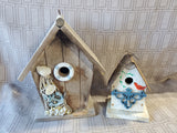Pair of Wooden Birdhouses AS IS—READ DESCRIPTION CAREFULLY**
