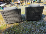 Pair of Broyhill All Weather Wicker Swivel/Rocking Chairs